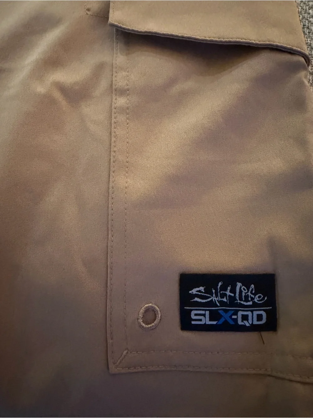 Salt Life Men's Khaki SLX Performance Cargo Shorts- NWT
